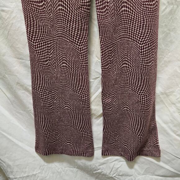 Urban Outfitters flared stretchy knit pants large high rise pull on fun casual - Picture 8 of 10
